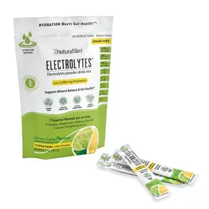NaturalSlim Electrolytes™ Lemon-Lime Gut Health Vitamins Fitness Dietary Stick Supplement NaturalSlim Electrolytes™ Lemon-Lime Gut Health Vitamins Fitness Dietary Stick Supplement