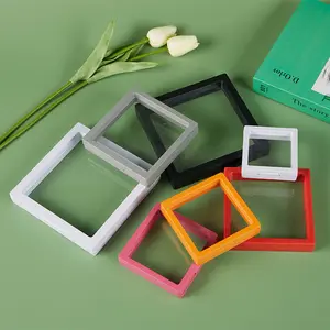 30-Piece Elegant Floating Jewelry Display Boxes, Dustproof Plastic Storage for Necklaces Bracelets Rings Coins Earrings Pins