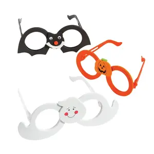 5" - 6 3/4" Goofy Halloween Icon Character Plastic & Foam Glasses - 12 Pc.