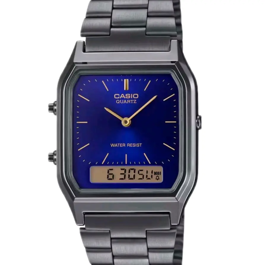 AQ230GG-2A New Grey casio vintage grey stainless steel men' s classic watch