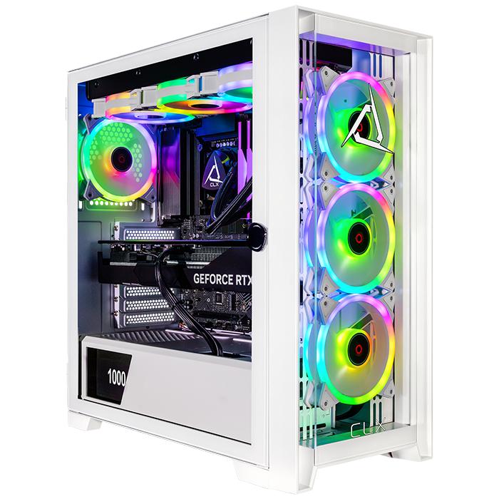 CLX SET AMD Ryzen 9 9900X & NVIDIA GeForce RTX 5070 Ti - 4.40GHz Processor, B650 Motherboard, 32GB DDR5 RAM 5600MHz - White Gaming PC Case