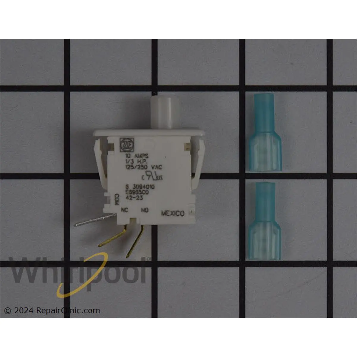 Whirlpool W10169313 Genuine OEM Door Switch - 0.5 lbs, Durable Construction, High-Quality Materials, Aids Maintenance, Supports Repairs, Enhances Equipment Performance (OEM Replacement Part)