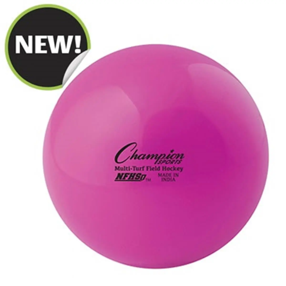 CHAMPION NFHS Approved Field Hockey Ball, Official 2.75-in Size, Smooth Solid Construction, for Practice & Competition, Pink, Official 2.75-Inch Size