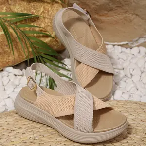 Women's Sandals Mesh Platform Open Toe Sandals Comfort Breathable Strap Daily Commute Shoes Indoor Outdoor