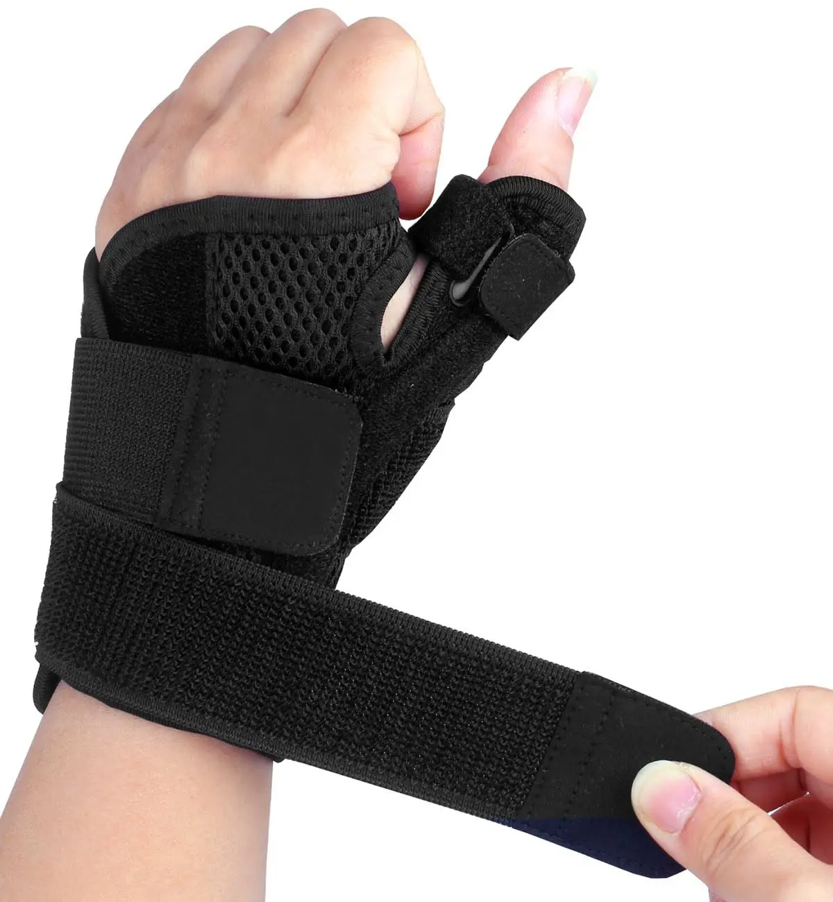 1pc Polyester Adjustable Finger Wrist Guard-Thumb Splint Brace, 1-Piece Daily Wear Support for Men and Women, Breathable Soft-Texture Upgraded Thumb Protection
