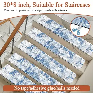[Non-Slip Stair Treads] Non-Slip Stair Treads - Super-Grip Rubber Backing - Water Resistant, Machine Washable, Indoor Safety Pads for Wooden Steps - Pet and Elder-Friendly