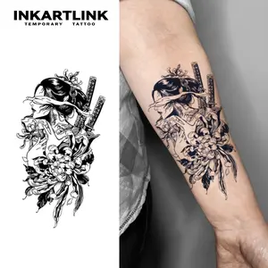 INKARTLINK Tattoo Tech,2 Sheets Extra-Large Semi Permanent Tattoo, Adult Art Design Temporary Tattoos, Lasts 1-2 Weeks, Waterproof, Realistic look, No Adhesive, No reflection (Warrior Woman Design)
