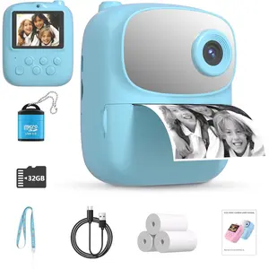 Kids Instant Print Camera 2025 32GB Memory Dual Lens with 2.4-Inch 1080p HD Screen Nice Gift for Boys Girls Ages 4-13 Ideal for Toddlers and Teenagers