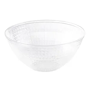 Clear Diamond Design Round Disposable Plastic Bowls (96 oz.)