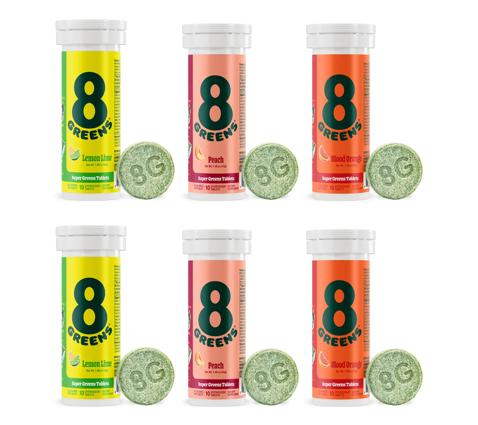 8Greens Effervescent Drink  Tablets 60-Day Variety Pack
