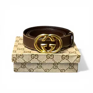 Pre-owned Gucci Vintage Interlocking "GG" Belt, 28"