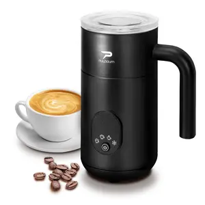 Puldoum Electric Milk Frother 30 Seconds Frothing 4-in-1 Automatic Warm & Cold Froth Maker for Coffee Latte Cappuccino Macchiato Hot Chocolate 11.8oz 350ml，Easter gifts