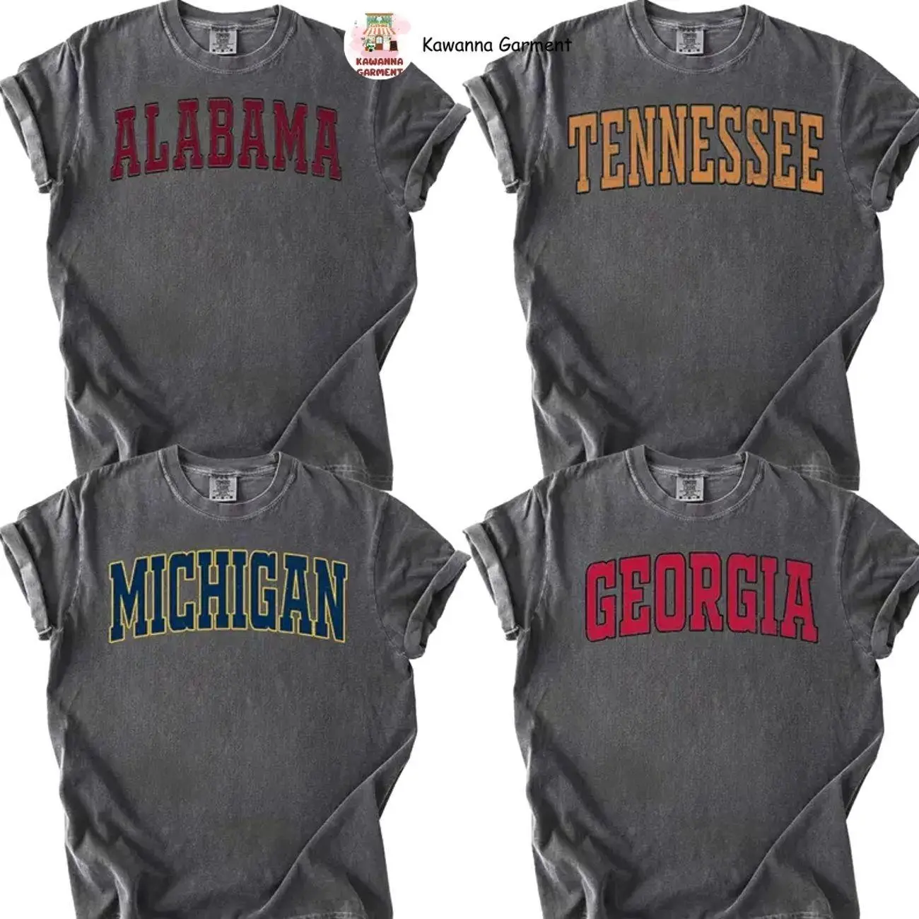 Comfort Colors Pepper Vintage Varsity T-Shirt, Distressed College Athletic Tee, Unisex Classic Fit Cotton Shirt, Retro Campus Style Casual Menswear