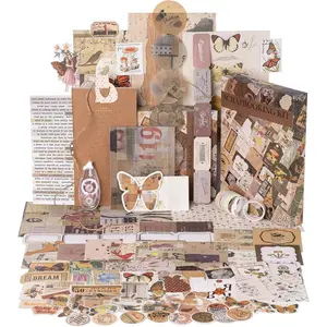 Scrapbooking Supplies Aesthetic Journaling Kit, Scrapbook Large Collection for  Junk Journal, Arts Craft Collage, Beginners, Ephemera