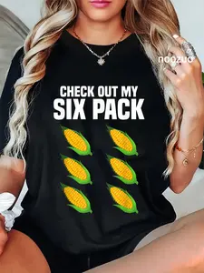 100% Cotton Funny Crop Corn Cob Corn Farmer Farming Corn Maize Men T-Shirt