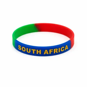 South Africa Flag Silicone Rubber Bracelet