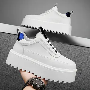 Men's Shoes Daily Outerwear for Gentlemen Men's Trendy Platform Sneakers - Versatile, Casual Lace-Up Shoes for Fall/Winter | Ideal for Running & Outdoor Activities