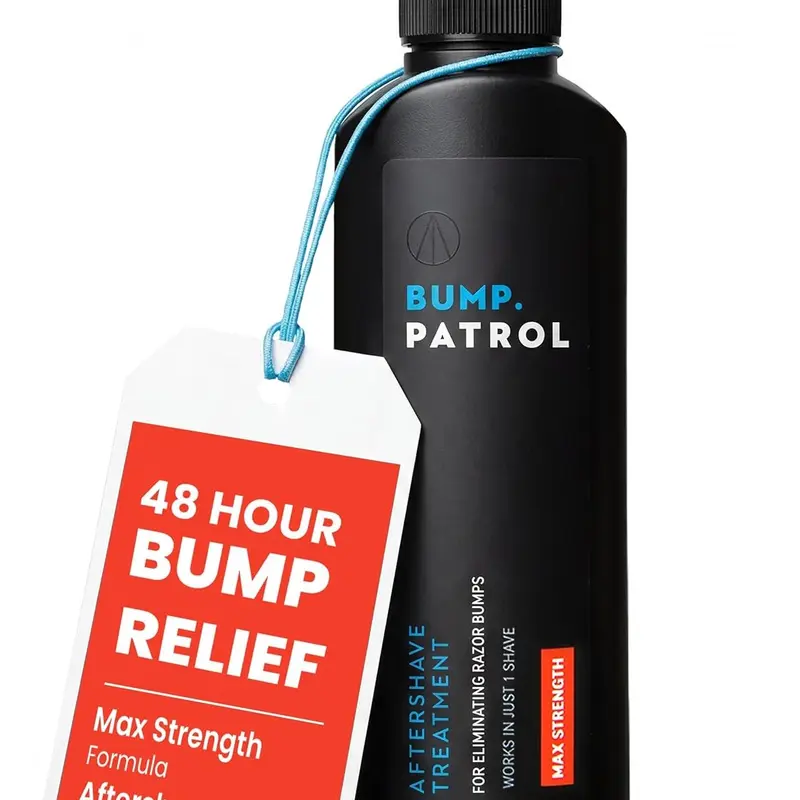 Bump Patrol Maximum Strength Liquid Aftershave Treatment - 4 fl oz, No-Water, Glycerine-Infused, Soothing, Anti-Razor Bump, Ingrown Care Boost, Body Care Cosmetic with Matricaria Recutita Flower (Chamomile) Extract, All Skins, 48 Hours Relief for Adults
