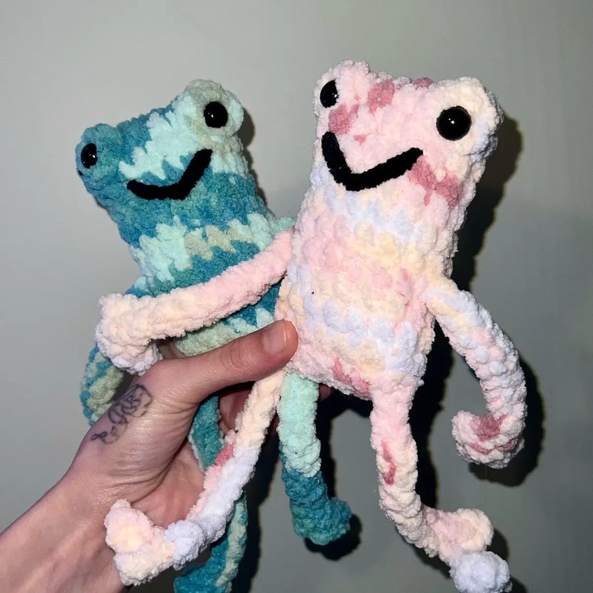 Crochet Leggy Froggy | handmade stuffed amigurumi toy | cute frog
