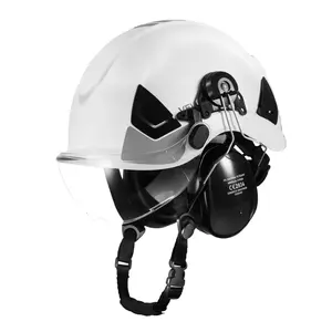 VEVOR Industrial Safety Helmet, ANSI/ISEA Z89.1 Approved ABS Hard Hat with Visor & Earmuffs, 6-Point Ratchet Suspension, Adjustable Vented Hardhat for Men & Women, for Outdoor Construction WorkwearSummervibes