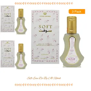 Al-Rehab Soft Eau de Parfum Spray for Women, 1.18 Ounce - Fragrance by Al-Rehab 3 PACK Aroma Perfume