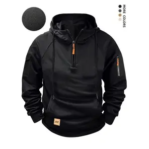 Men's Regular Fit Patched Pocket Drawstring Hoodie, Casual Long Sleeve Raglan Sleeve Hooded Sweatshirt for Fall & Winter, Men's Clothes for Daily Wear, Hoodies for Men, Menswear, Pockets Hoodie, Aesthetic Hoodie, Lightweight Hoodie