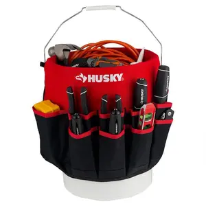 12 in. 30 Pocket Heavy Duty Bucket Jockey 5 Gallon In-Bucket Storage Tool Bag