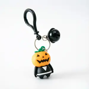 Halloween Keychains - Cute Pumpkin & Ghost Charms for Keys Bags & Gifting - Soft Spooky Vibes - Kawaii Keychain - Halloween Accessory - Durable Silicone - Festive Decor - Hanging Charm