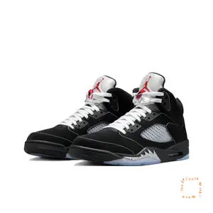 Black Nubuck Leather High-Top Retro Basketball Shoes with Silver Mesh and Icy Blue Translucent Outsole