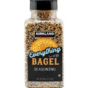 Kirkland Signature Everything Bagel Seasoning 17.8 oz Classic Savory Blend for Bagels Avocados & More Gluten-Free Kosher Certified - Flavor