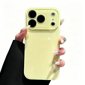 Fresh Candy Color Series – Skin-Feel Crystal Clear Case for iPhone 17Air 17/16/15/14/13 /Pro/Pro Max, 16/15/14 Plus – Soft TPU Bumper + Hard PC Back – Full Lens Coverage – Cute Minimalist Pink & White iPhone  case