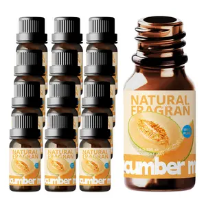 12pc 10ML Cucumber Melon Essential Oil Set, Natural Fruit Scented Aromatherapy Oils for Home & Car, Long-Lasting Fragrance Gift