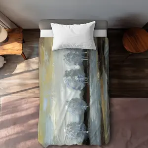 360 Stand Decorative Duvet Cover Set - Gray Landscape, Brown, Twin Extra Long Size, Bedroom Bedding Set, Home Decor Essential