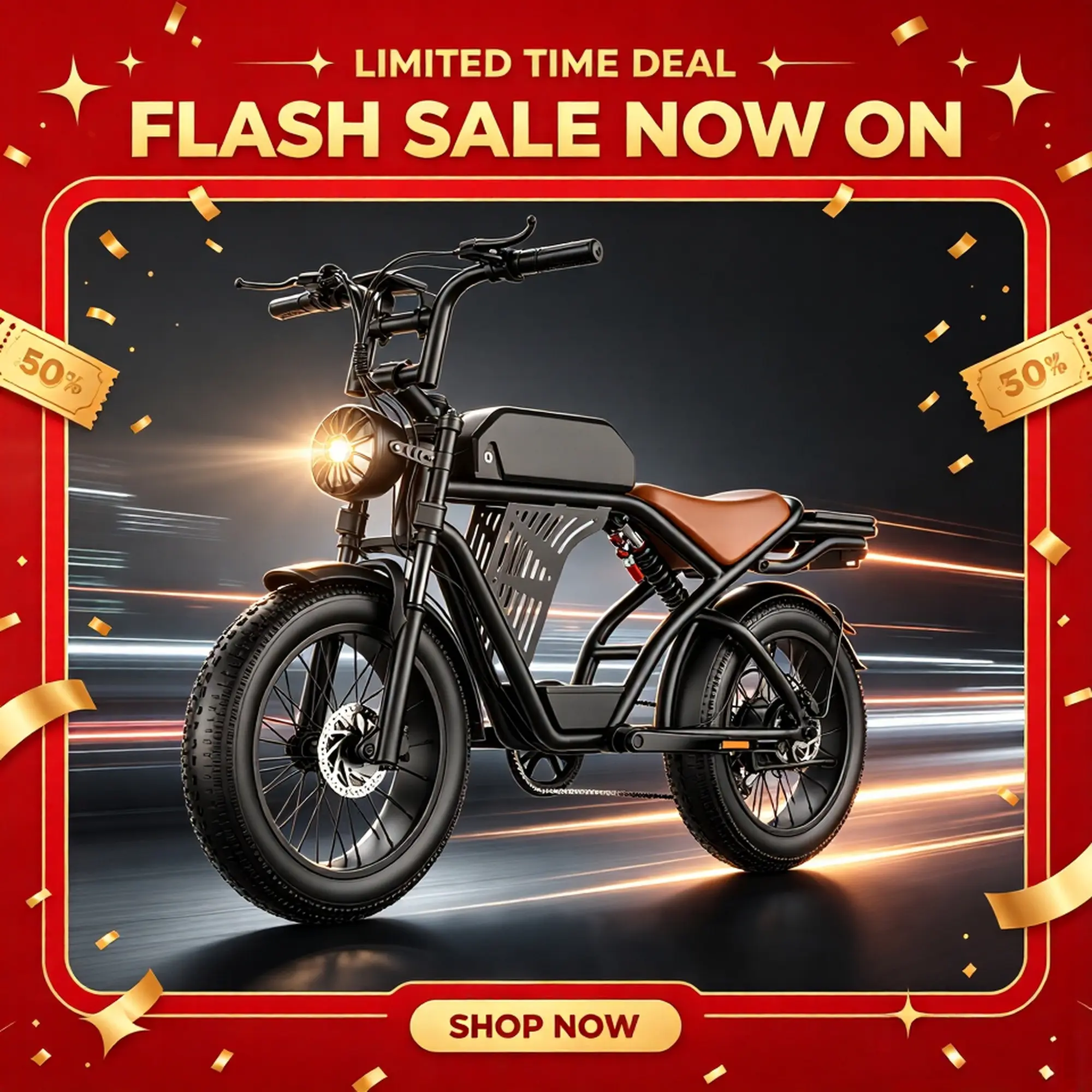 Fweork F30 Adult Retro Electric Bike, 2500W Peak Motor, 36MPH Speed, 100 Mi Range, 48V 23Ah Removable Battery, Keyless Smart Access, 20"x4" Fat Tires, Full Suspension, Off-Road & City Commuting Ebike