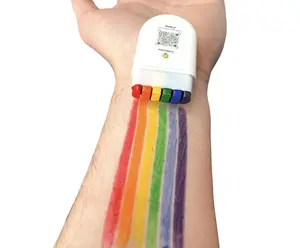 LGBTQ+ Pride Rainbow Marker Pen with Lid, Multicolor Reusable Paraffin Wax Paint, Christmas-New Year Gift for Office Writing & Correction Tools