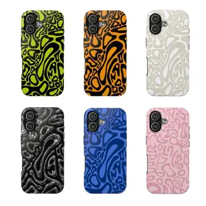 6 Vers Lando Norris Helmet Pattern Tough Phone Case, Cover for iPhone 17, 16, 15, 14, 13, 12, 11