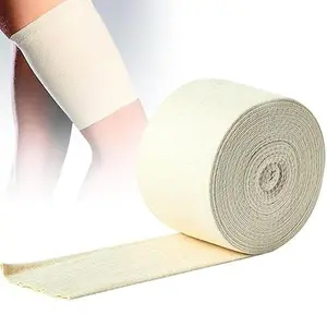 Elasticated Tubular Support Bandage Cotton Stockinette Tubing Size F Reusable Compression Sport Bandage Roll for Arm Leg Knee (3.9 Inch x 5.46 Yard)