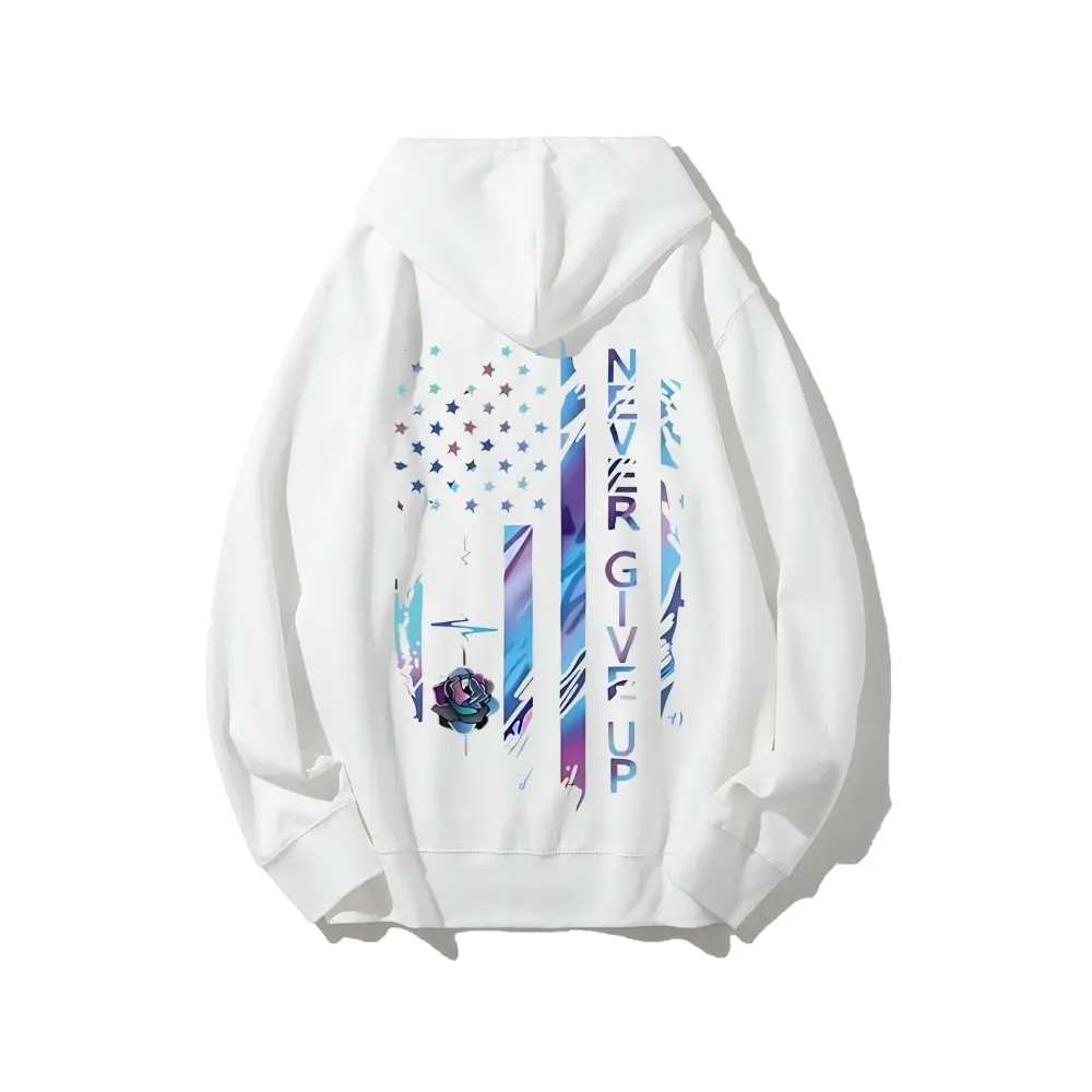 Let This Hoodie Remind You: You’re Stronger Than You Think.Never Give Up-100% Cotton Printed Unisex Casual Hoodie