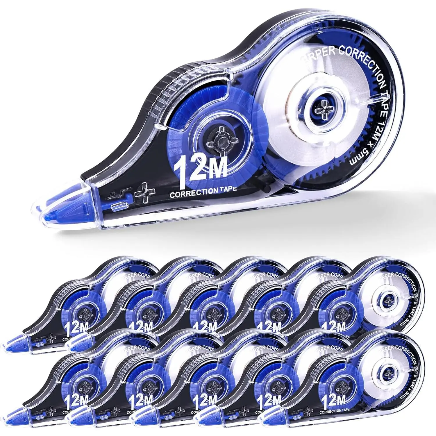 Correction Tape, 10 Pack Correction Tape Easy To Use Applicator for Instant Corrections, 39 ft Each Correction Tape for Study Supplies and Office Products (Blue)