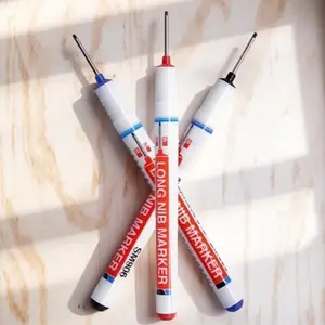 3-Pack Industrial Waterproof Markers, Multi-Surface Universal, Fade-Resistant, Deep Hole Marking, DIY Outdoor Writing Tools, Professional Permanent Markers