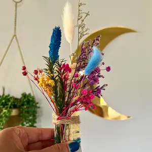 Flower Sage Bouquet Bundle Handmade White Sage & Dried Flowers for Energy Clearing Purification & Meditation Gift Sacred Herb Benefits