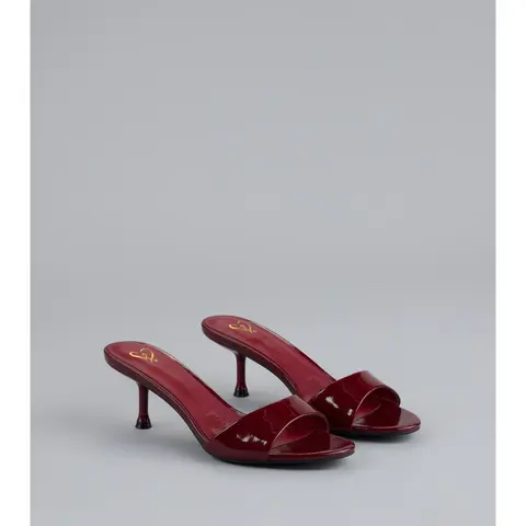 Own the Moment Patent Heeled Mules