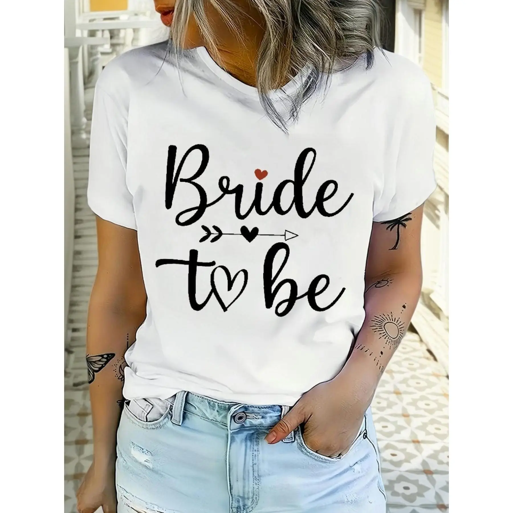 Women's Bride to Be Printed Tshirt, a Comfortable Top that Fits Well for Bachelorette and Summer Outfits, Casual