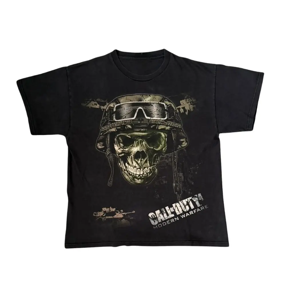 Vintage Gildan Skull Trooper Combat Tee, Warzone Skeleton Graphic Shirt, Gift For Woman, Gift For Men, Casual Streetwear, Trending Shirt