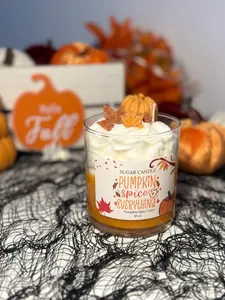 Pumpkin Candle Pumpkin Spice Latte Candle Pumpkin Spice Candle Scented Soy Wax Candle Handmade Candle Fall Season Candle Halloween Candle