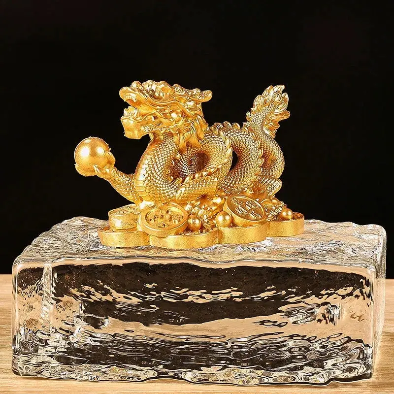 CHINESE AUSPICIOUS MONEY DRAGON STATUE