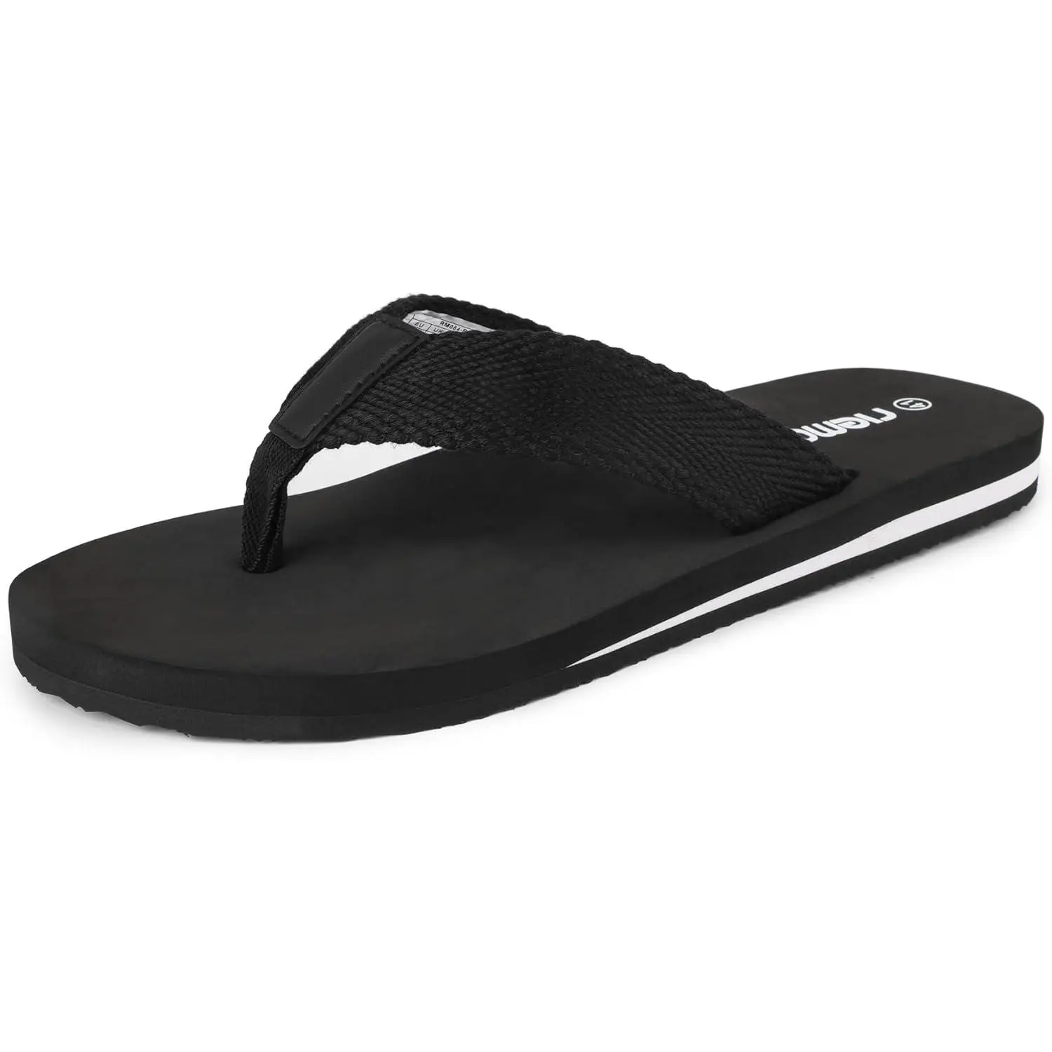 Riemot Men's Arch Support Thong Flip Flops, Cushioned Summer Slippers, Comfortable Shower Shoes for Beach, Pool (Sizes 8-14)
