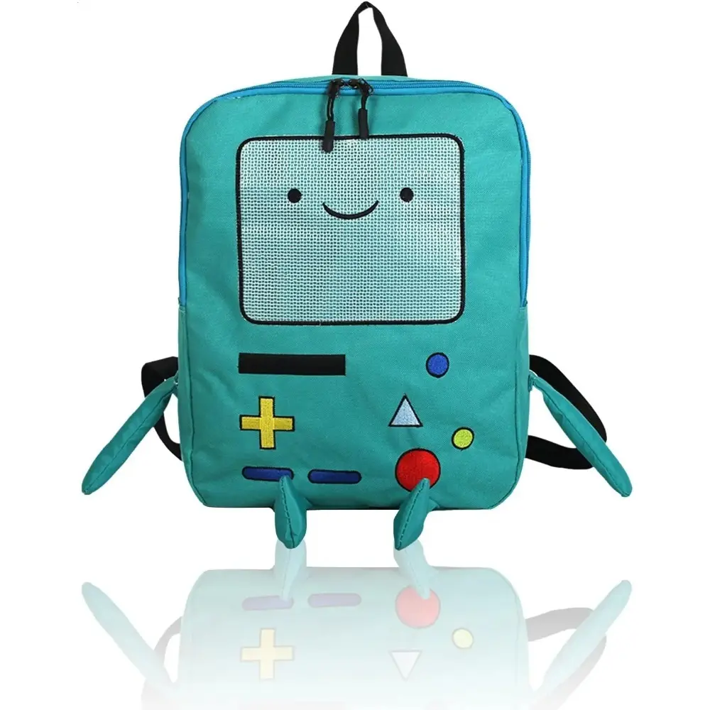Cartoon Adventure Time BMO Backpack, Funny Game Console School Bag, Portable Lightweight Casual Travel Bookbag