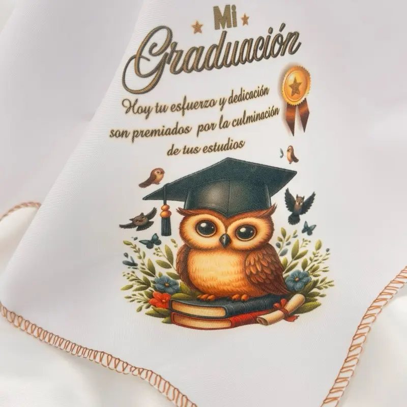 12pcs Disposable Owl Print Multipack Folded Bulk Napkins - Custom Fold Top Decorative Napkins for Graduation Academic Celebrations, Disposable Napkins
