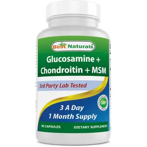 Best Naturals, Glucosamine Chondroitin MSM Supplements, 2600 mg per Serving, 90 Capsules